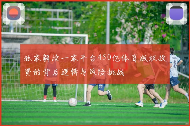 独家解读一家平台450亿体育版权投资的背后逻辑与风险挑战